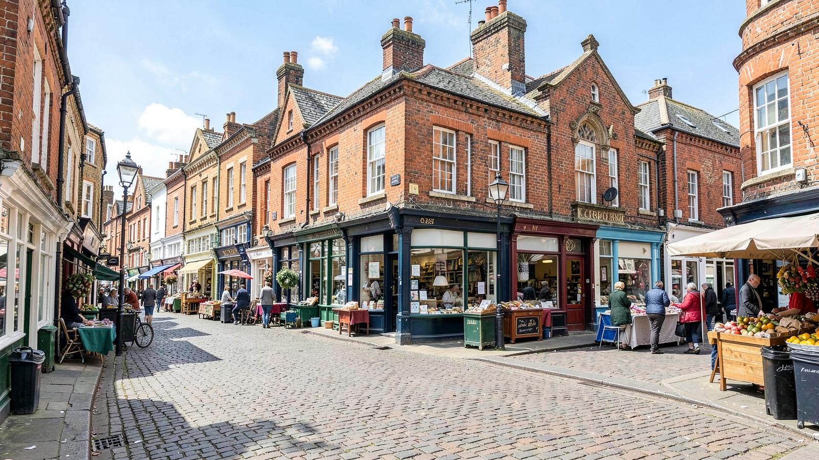 Hinckley, Leicestershire — the Britannia Centre and Castle Street